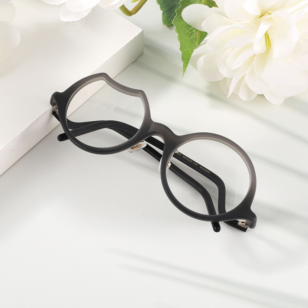 Audition Runde Graue Brille