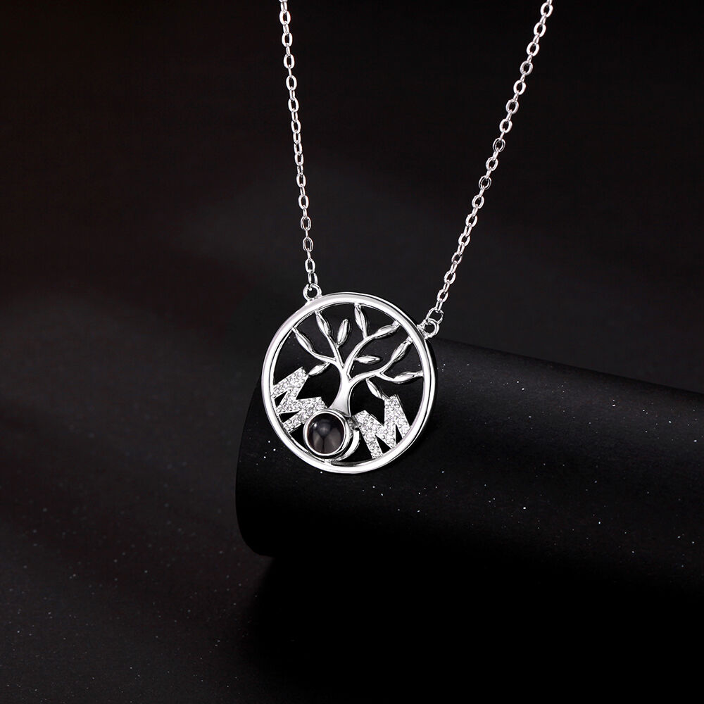 Personalized Projection Necklace With Family Tree Beautiful Mother's Day Gift