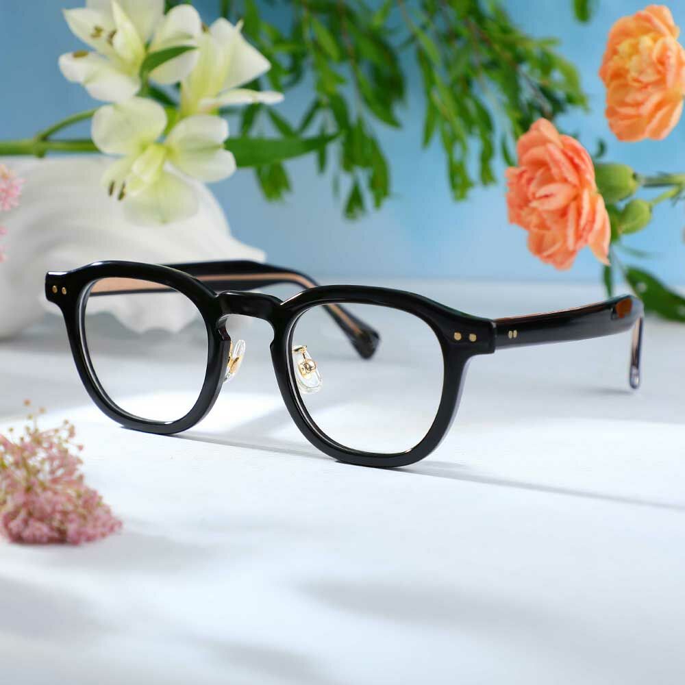 Burnell Quadratische Schwarze Brille