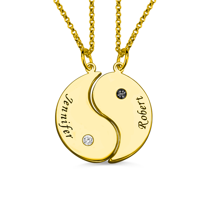 ネーム 誕生石 ペア ネックレス