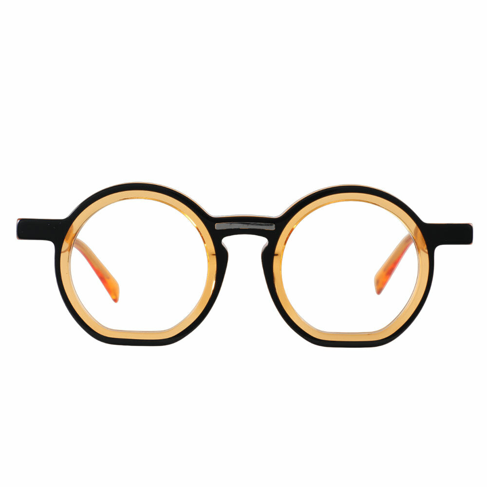 Lunettes de Vue Burnell Ronde Orange