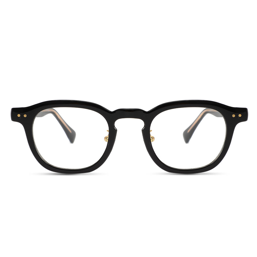 Burnell Quadratische Schwarze Brille