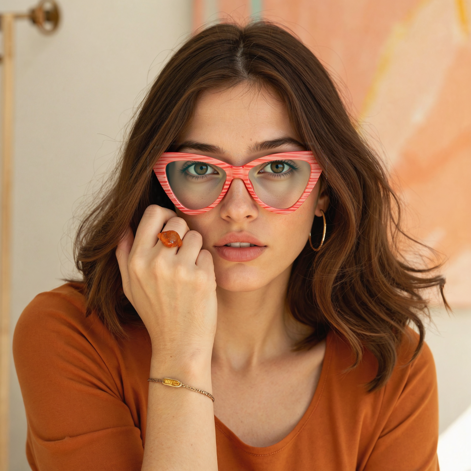 Stuart Cat Eye Rosa Brille