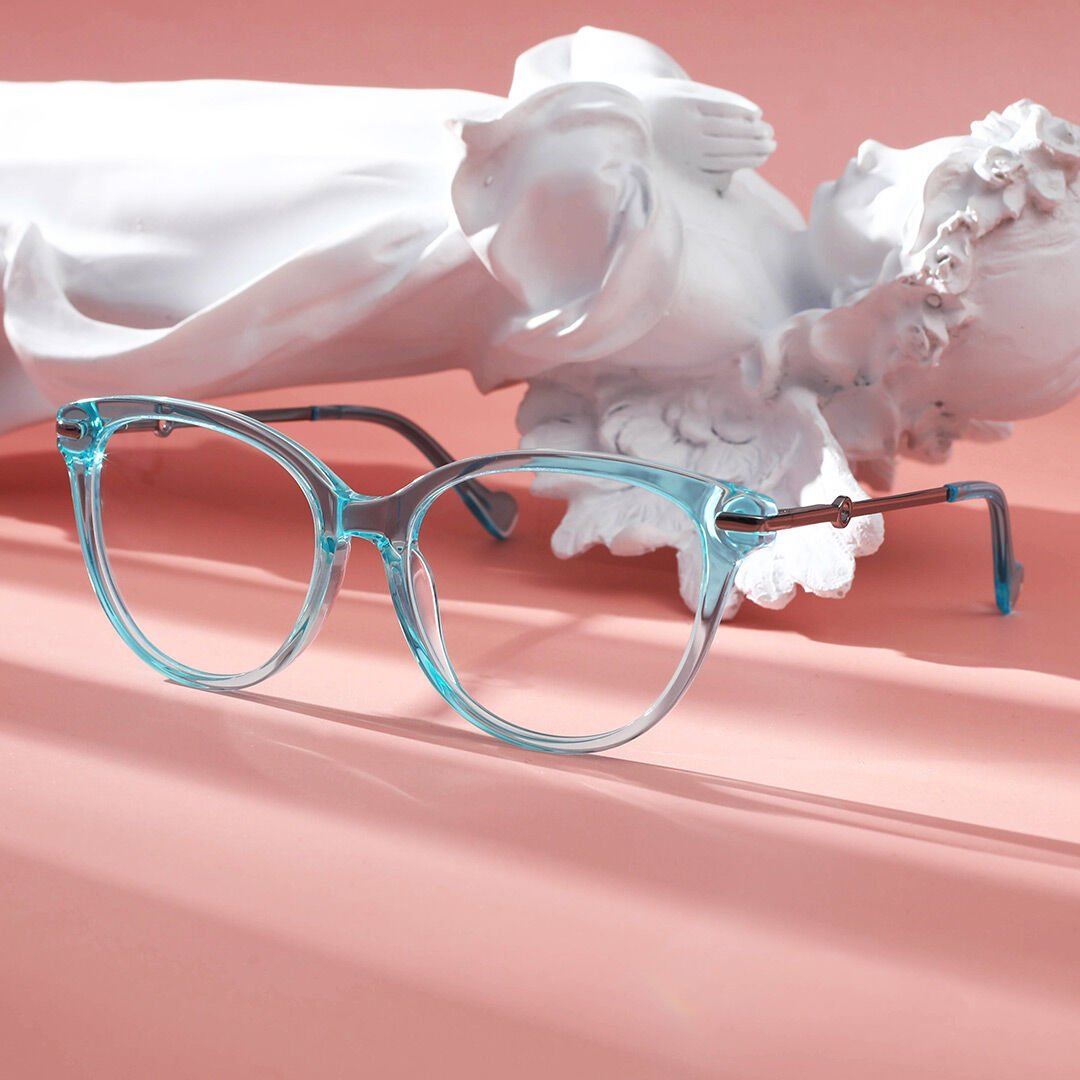 Elva Cat Eye Blaue Brille