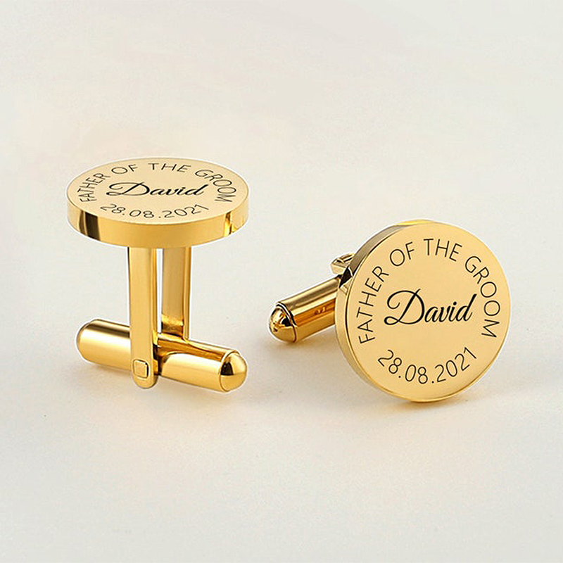 Personalized Custom Cufflink Best Man Engraved Box Optional Perfect Wedding Day Gift for Groomsmen