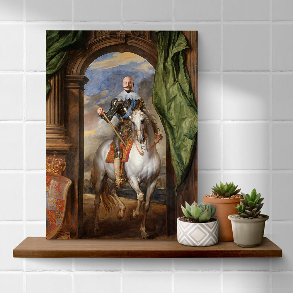 Custom Royal Portrait from Head Photo Vintage Wall Art