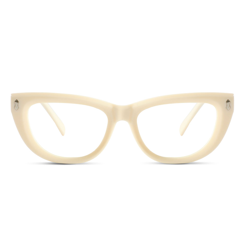 Rhys Ovale Beige Brille