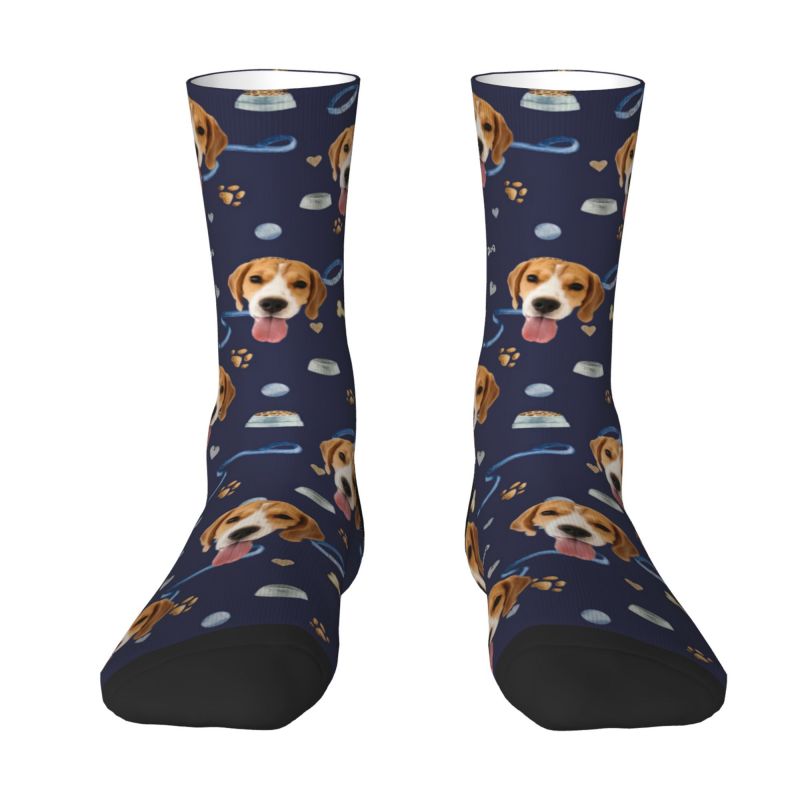 Personalized Face Socks with Pet Dog Photos