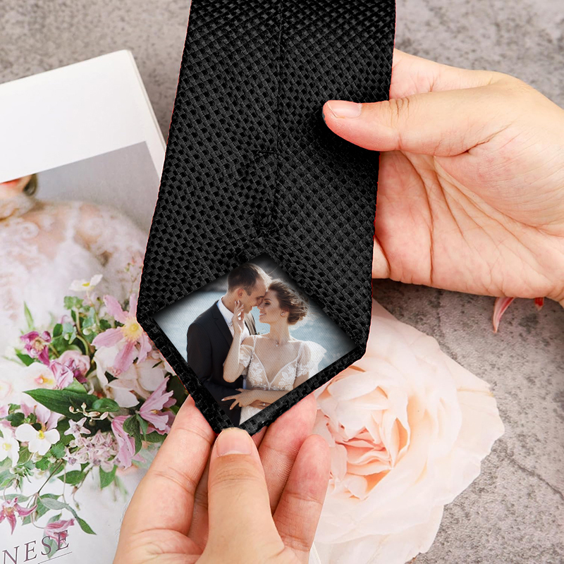 Corbata con foto personalizada, regalo romántico para boda