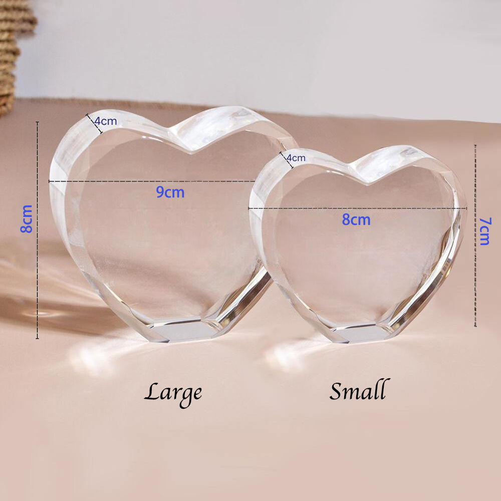 Personalisierte Kristall-Fotorahmen mit Licht Basis Individuelle Fotos für Multi-Anlass Geschenk