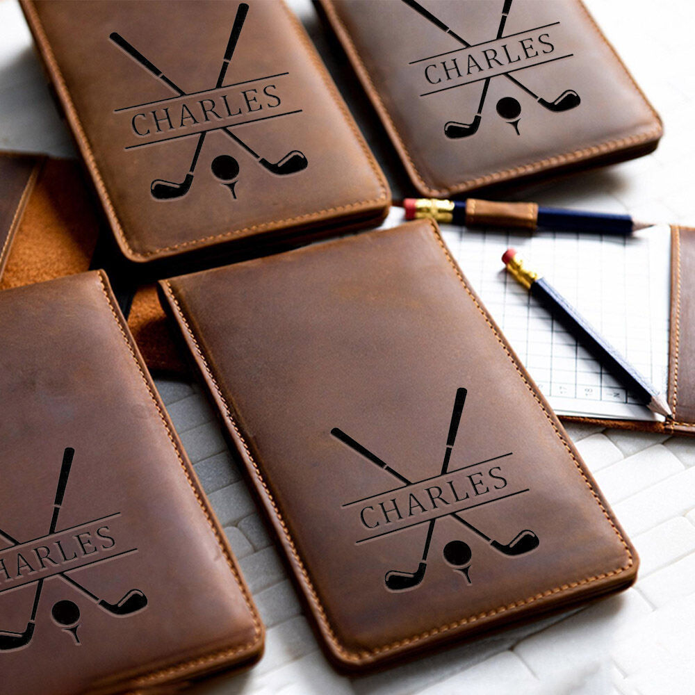 Custom Golf Scorecard Holder & Yardage Book Cover Perfect Golf Accessories Set for Him