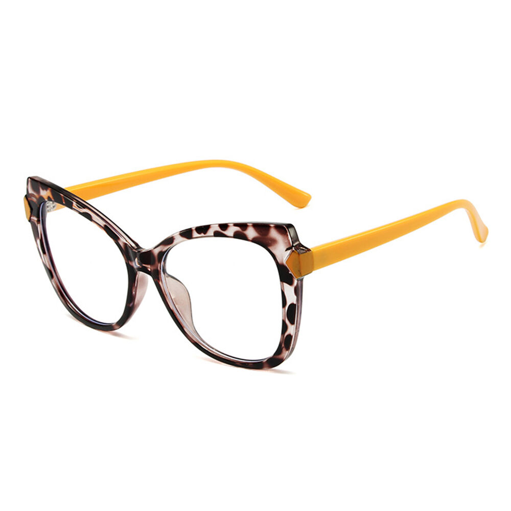 Isabella Cat Eye Leopard Yellow Glasses