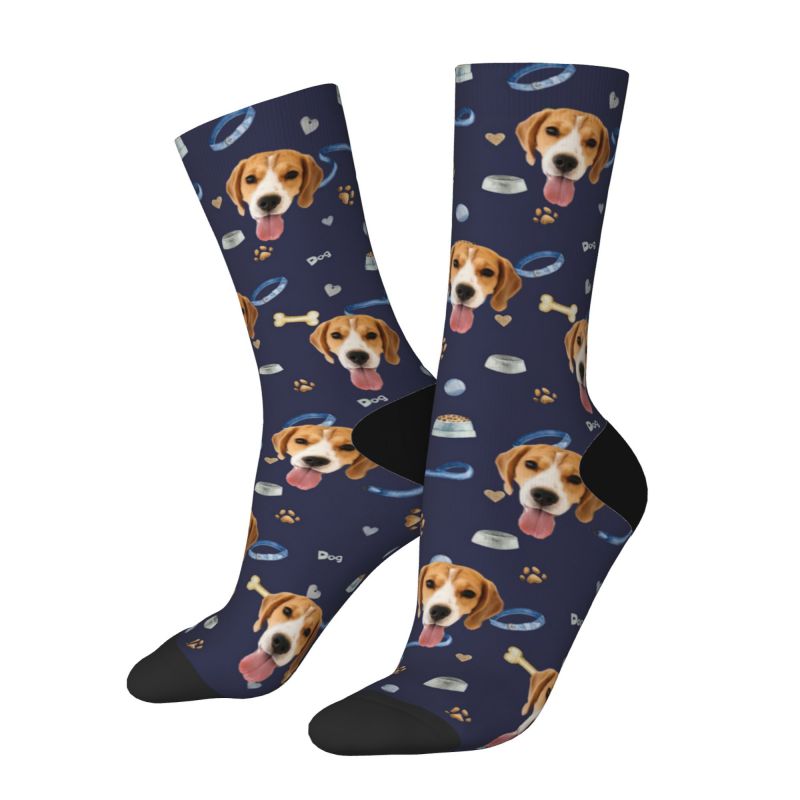 Personalized Face Socks with Pet Dog Photos
