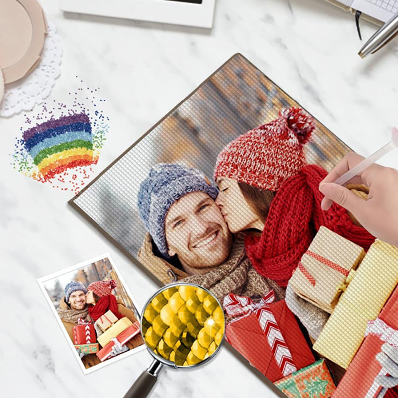 ダイヤモンド アート ビーズ絵画 DIY 手作り 写真いれ インテリア