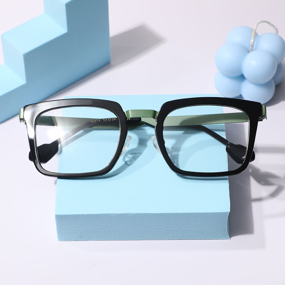 Hyme Square Black Glasses