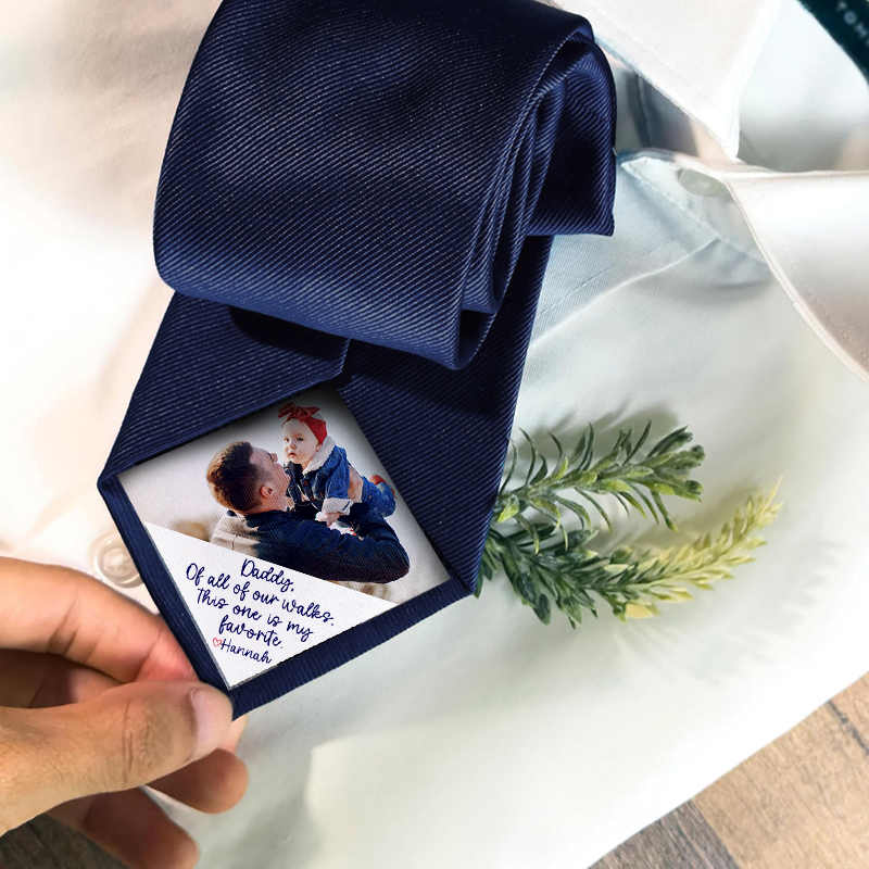 Corbata con foto personalizada y texto personalizado: regalo creativo para el Día del Padre