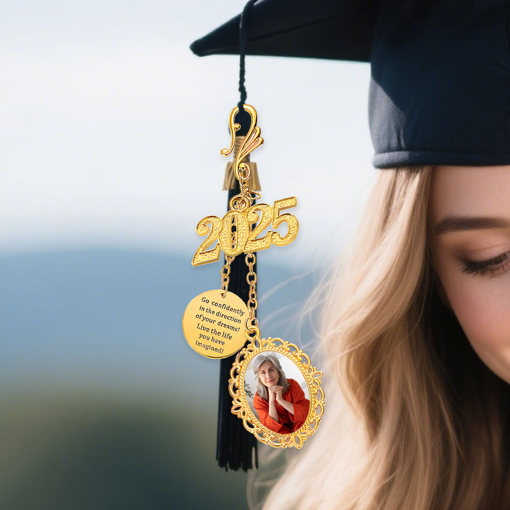 Glands de graduation sur mesure Ajouter photos d’êtres chers comme cadeaux mémoire Médaillon photo