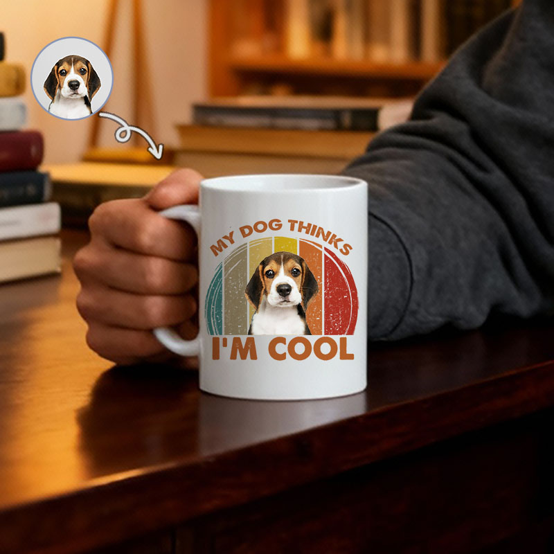 Personalized Picture Mug Funny Gift for Pet Lover "I'm Cool"