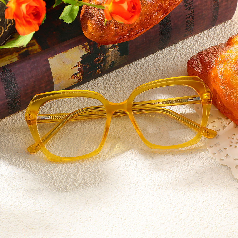 Occhiali da Vista Alberta Poligono Giallo 