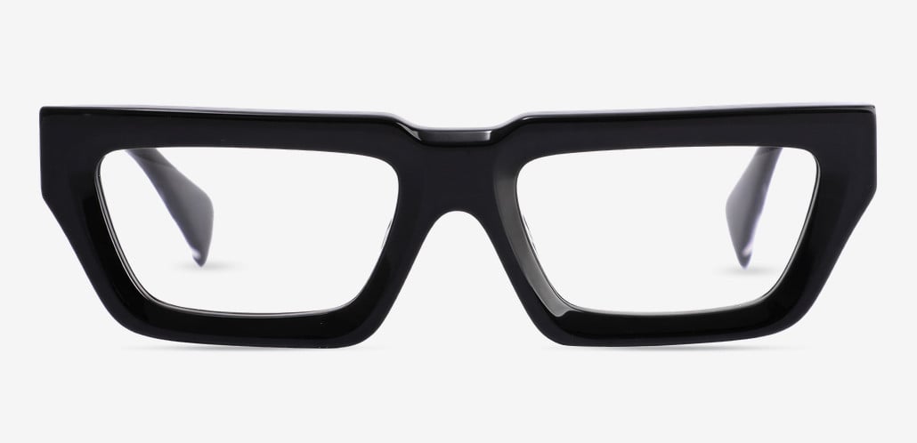 Evea Black Rectangle Glasses