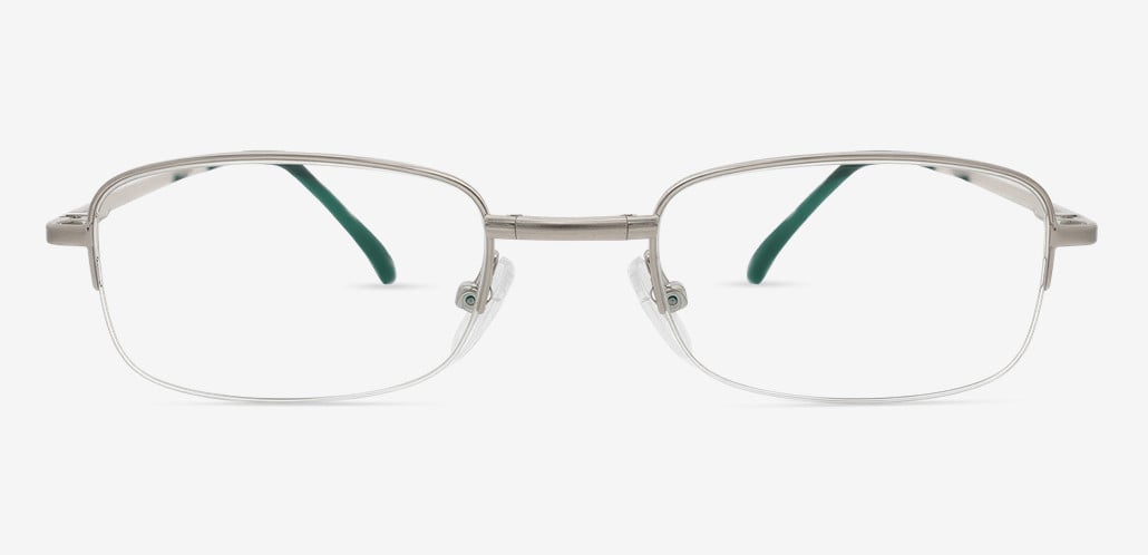 Gunter Silver Rectangle Glasses
