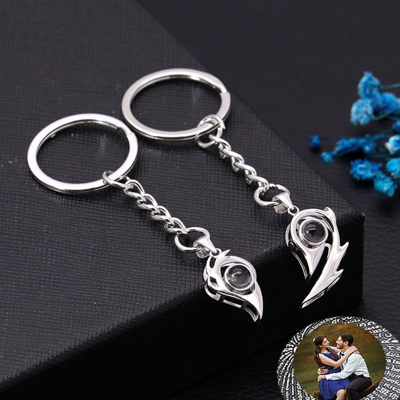 プロジェクション 写真 写真 入り ペア キーホルダー