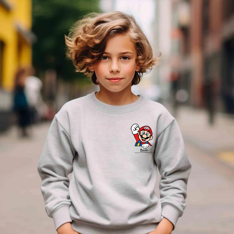 Felpa personalizzata per bambini con nome personalizzato e motivo di personaggi Anime Regali per bambini