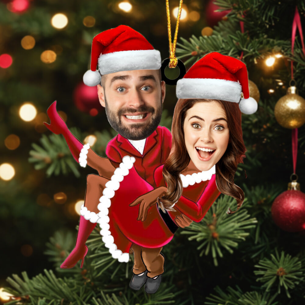 Personliga par julgransprydnader Ladda upp foton den perfekta julklappen för par