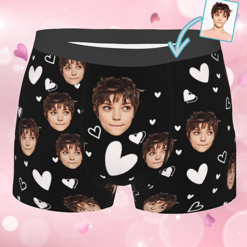 ハート 写真入り 顔絵 メンズ 下着 パンツ オーダーメイド
