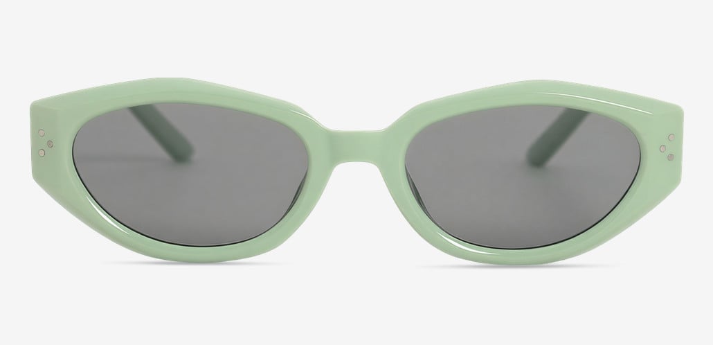Charles Lunettes de soleil Ovales Vertes