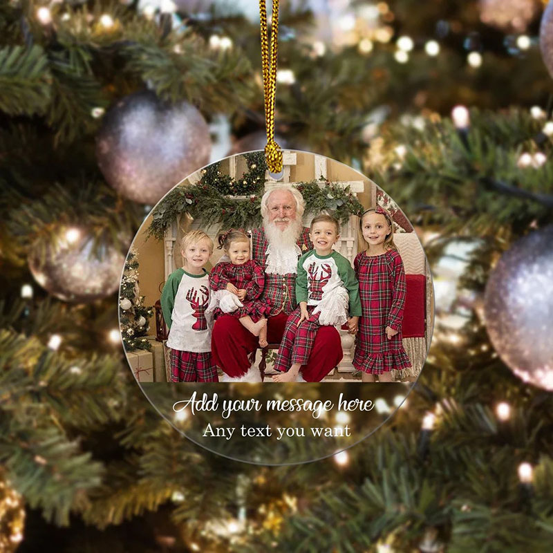 Personalize Family Photos And Names With Christmas Tree Decorations For Family Gifts
