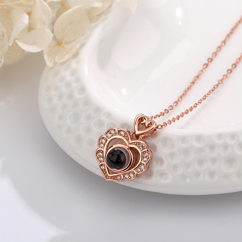 Collane Proiezione Foto Dentro con Ciondolo Cuore