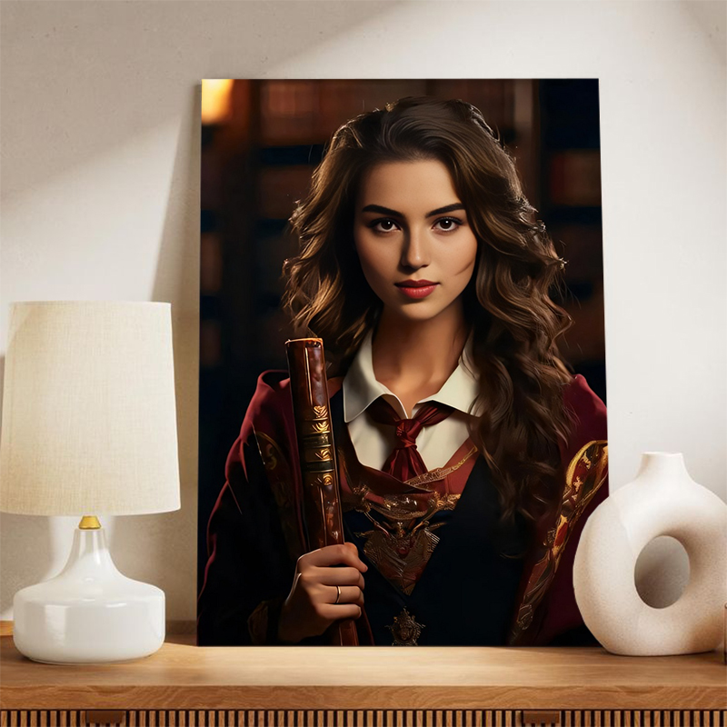 Personalized Magician Portraits with Custom Face Swap Amazing Present for Girl