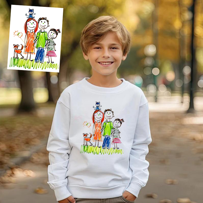 Personalized Children Sweatshirt Customized Children's Drawing Cute Gifts For Kids
