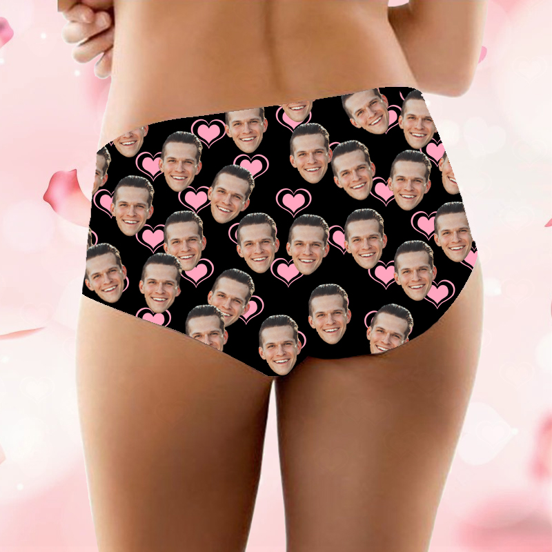 Personalized Face Picture Women's Underwear Funny Gift for Valentine's Day