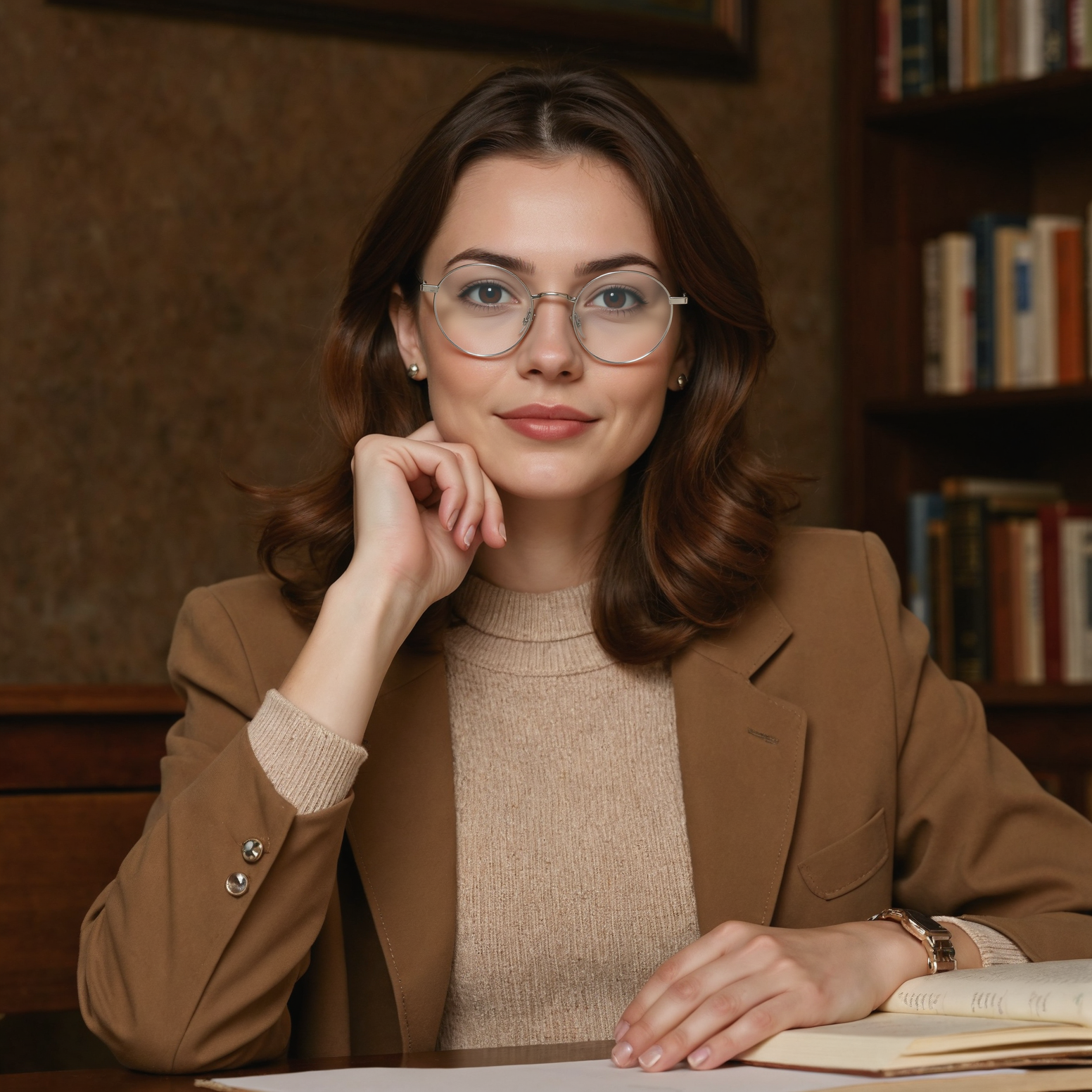 Owen Runde Rotgusse Brille