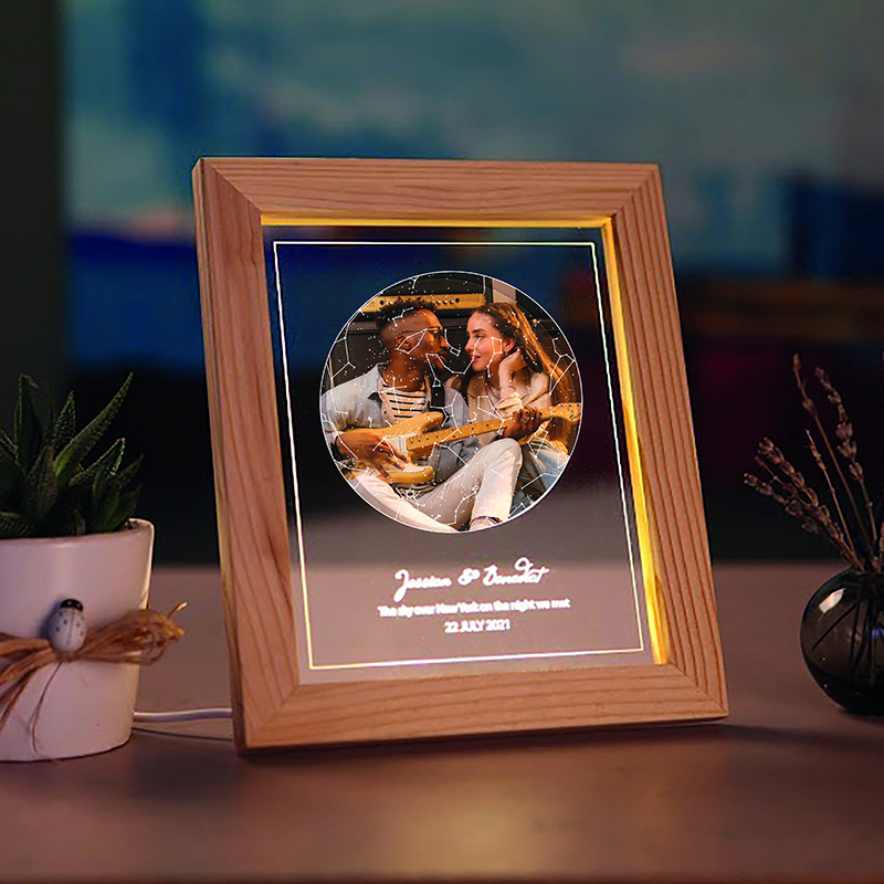 メッセージ 文字入れ 写真入れ アクリル デスクランプ オーダーメイド