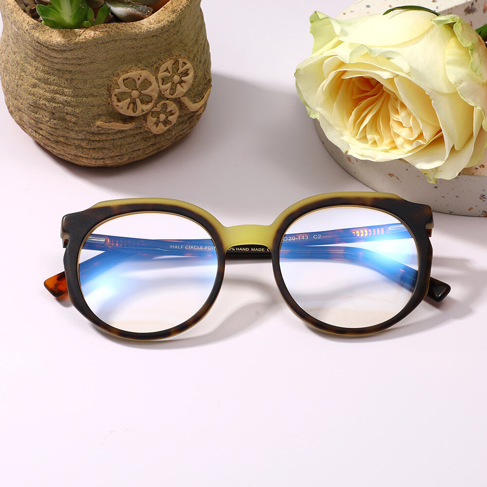 Regi Round Yellow Glasses