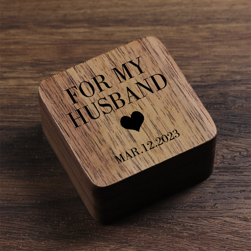 Spersonalizowane pudełko na spinki do mankietów dla mojego męża Idealny prezent ślubny dla niego