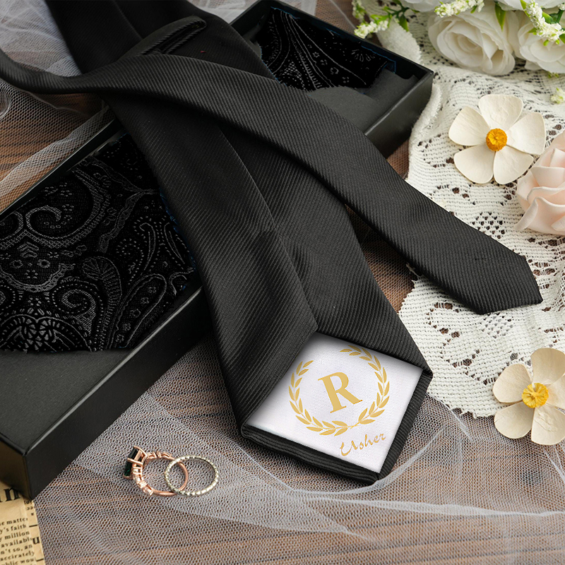 Custom Name Tie with Custom Letter Interesting Gift for Husband