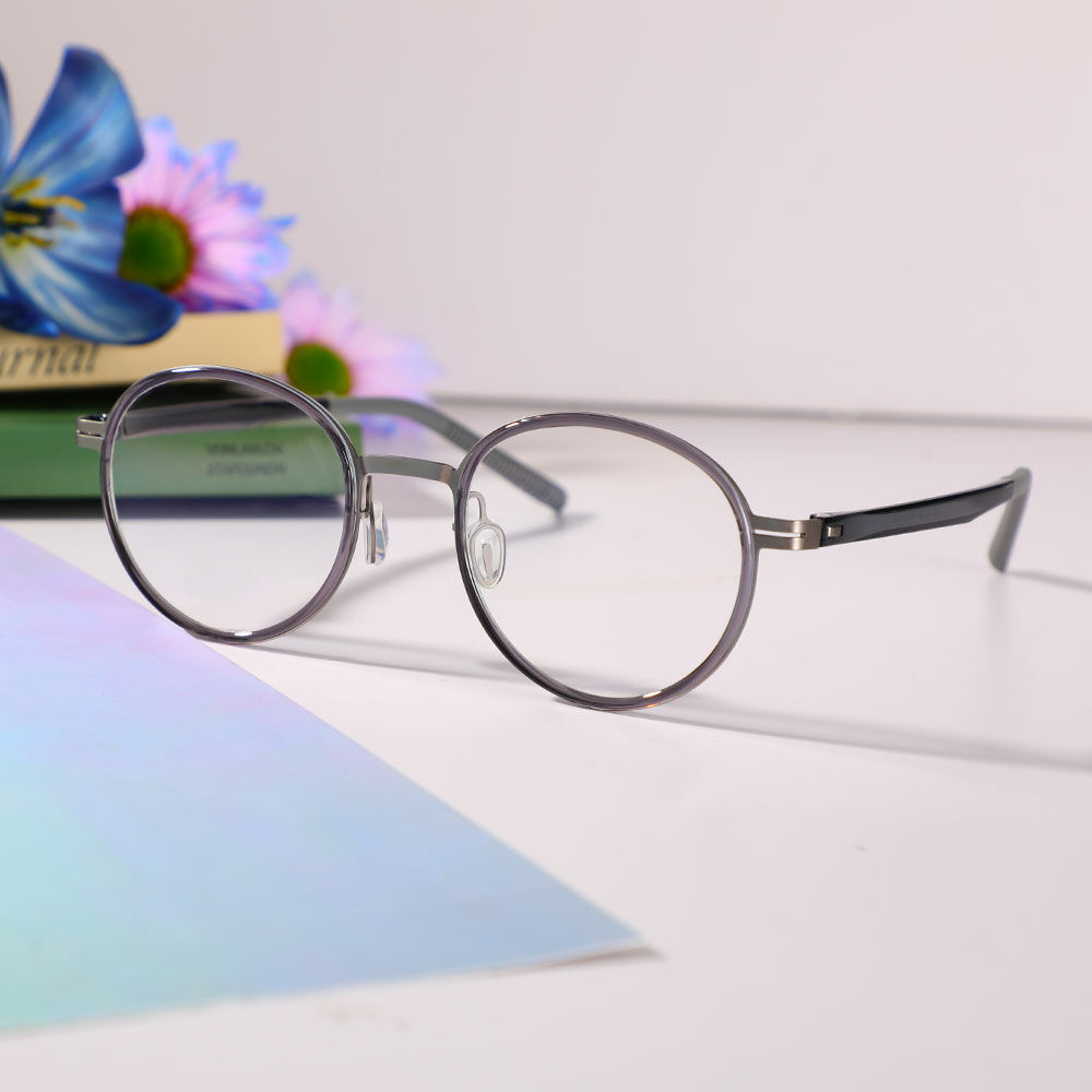 Emmie Round Gray Glasses