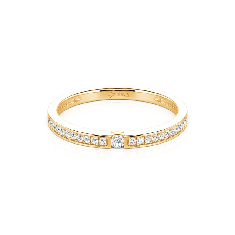 Jeulia Round Cut Channel Set Stackable Wedding Band for Women