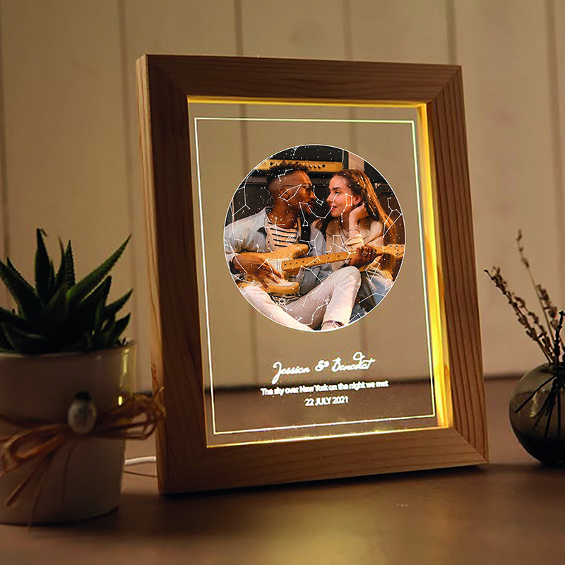 メッセージ 文字入れ 写真入れ アクリル デスクランプ オーダーメイド