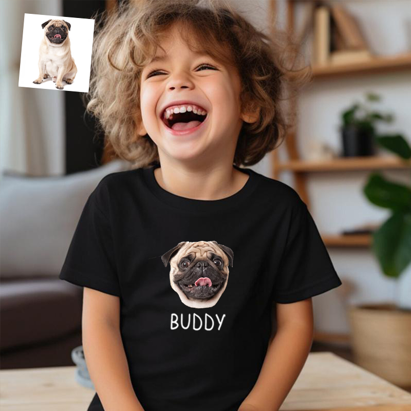 T-Shirt personnalisé pour enfants Nom et photo personnalisés Cadeau spécial pour enfants