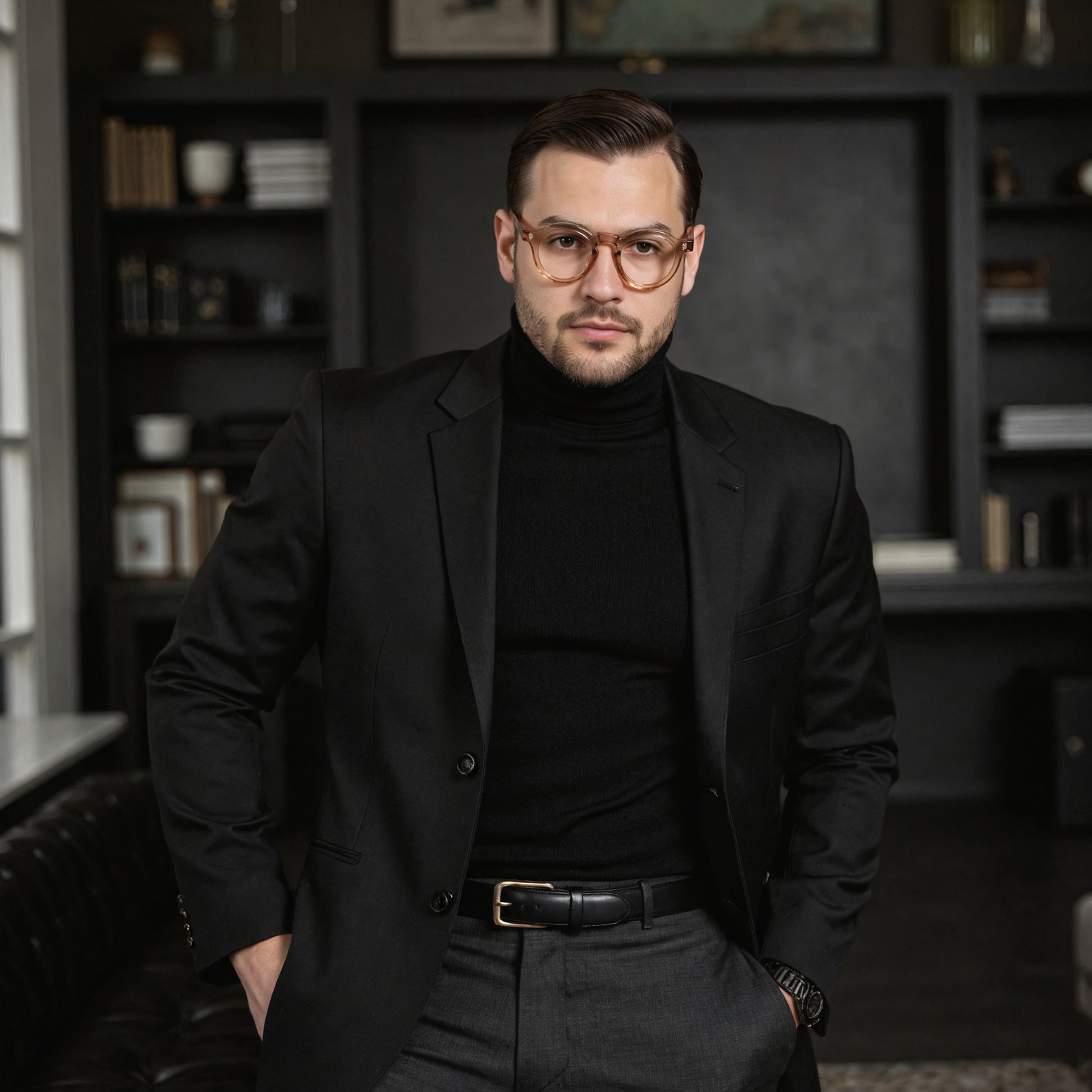 Lunettes de Vue Donahue Ronde Marron