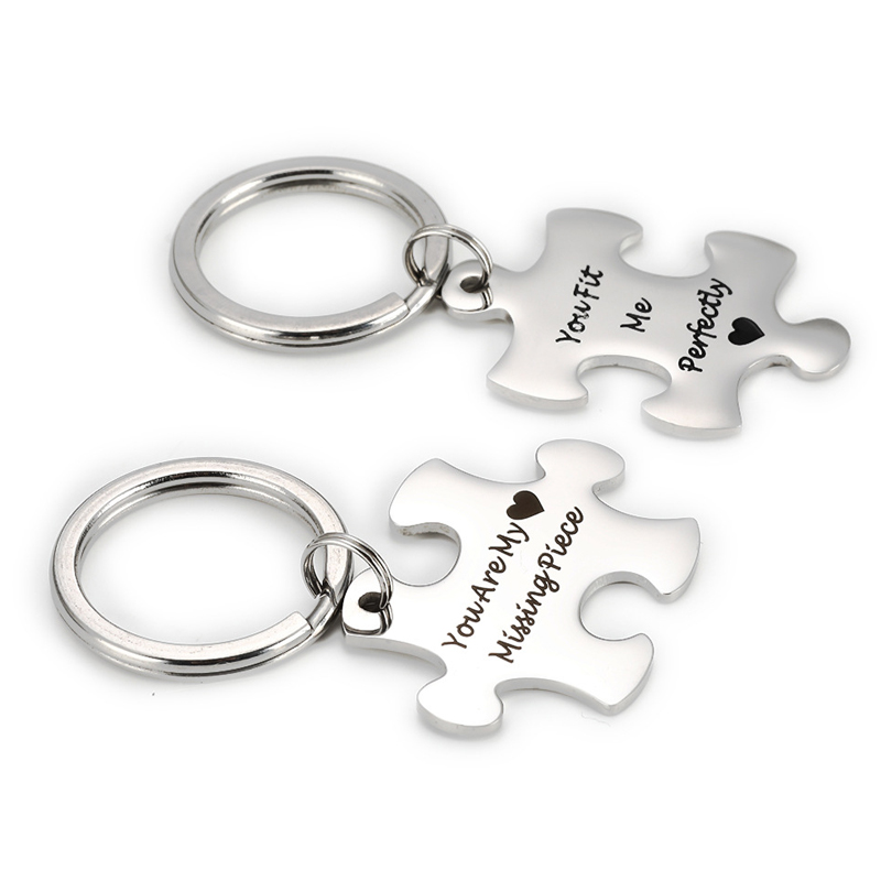 ペア パズル メッセージ キーホルダー