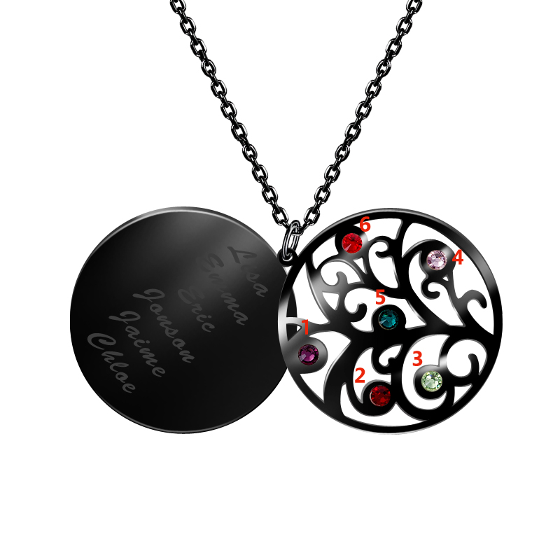 誕生石 刻印 ファミリー 家族 ネックレス オーダーメイド