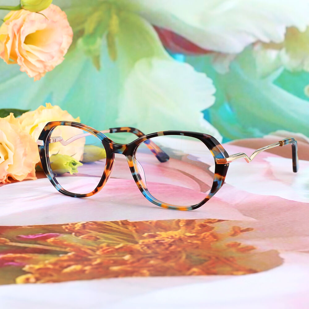 Nina Cat Eye Floral Glasses