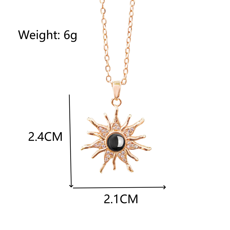 Personlig solrosprojektionsbildshänge gåva till fru