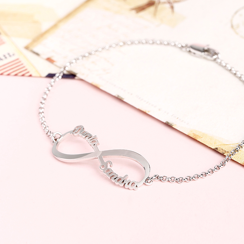 インフィニティ 刻印 ネックレス シンプル オーダーメイド